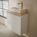 planetmoebel badmoebel set waschtisch mit unterschrank 56 x 55 x 30 cm weiss mit waschtischarmatur waschbecken ablaufgarnitur gold brush fuer badezimmer gaeste toilette bad