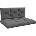 outsunny 2 sitzer palettenkissen 120x80x12 cm bankauflage dunkelgrau mit ultraviolett-schutz wasserabweisend sitzkissen polsterauflage fuer palettensofa balkon gartenbankauflage