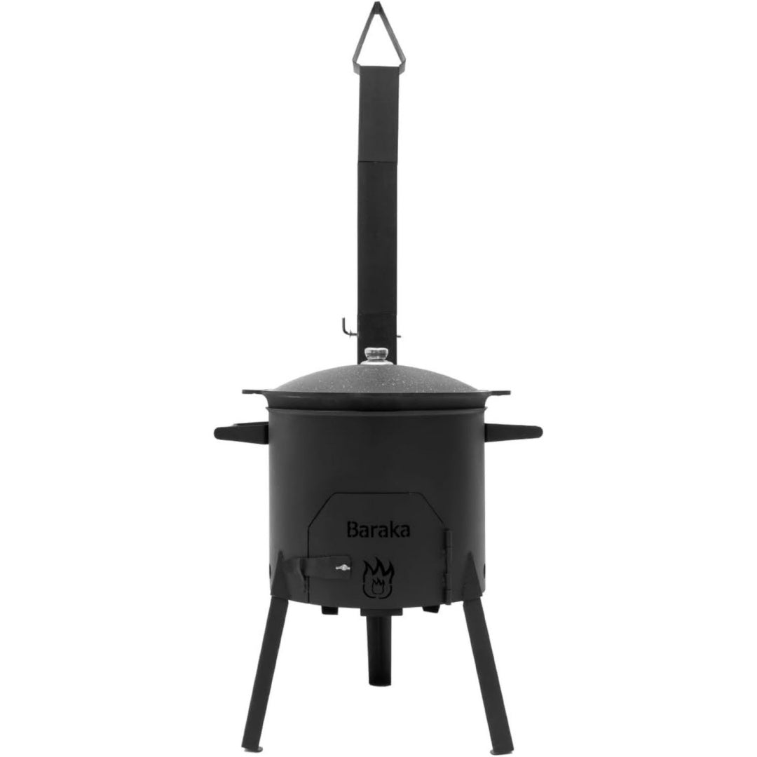 utschak feuerofen mit abzugsrohr uchag grillen kochen mit outdoorkueche utschak m - mit 12 liter kazan