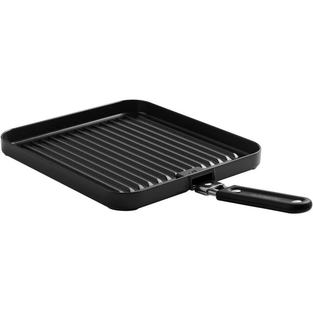 cadac - universelle gerippte grillplatte - aluminium - grillzubehoer camping kochen barbecue schwarz verwendung im freien