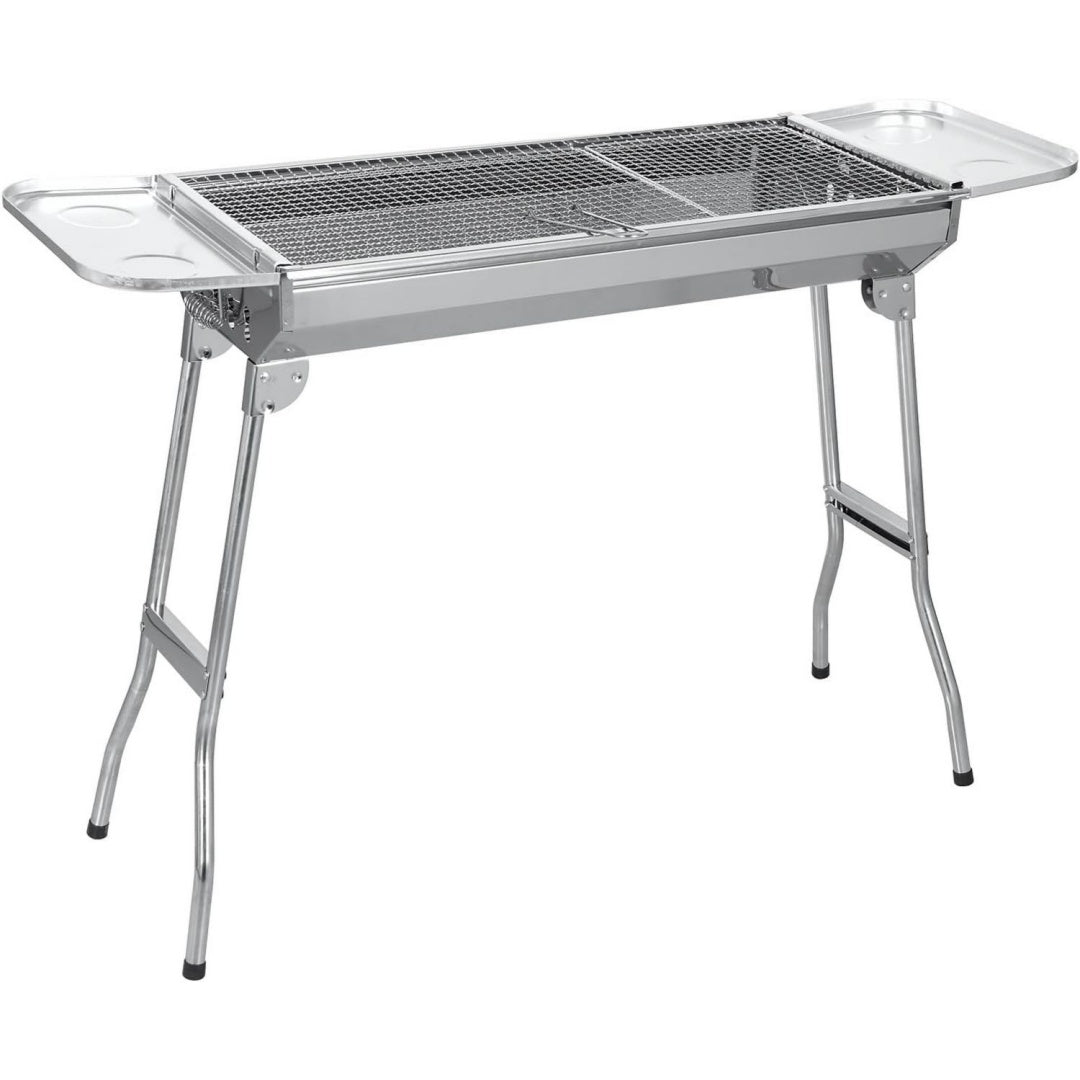 holzkohlegrill edelstahl faltgrill campinggrill 74 x 335 x 715 cm outdoor grill tragbar kohlegrill fuer den aussenbereich
